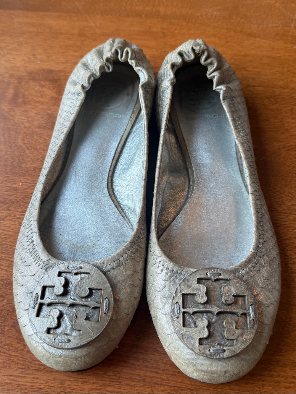 Tory Burch python flats - Picture 1 of 10